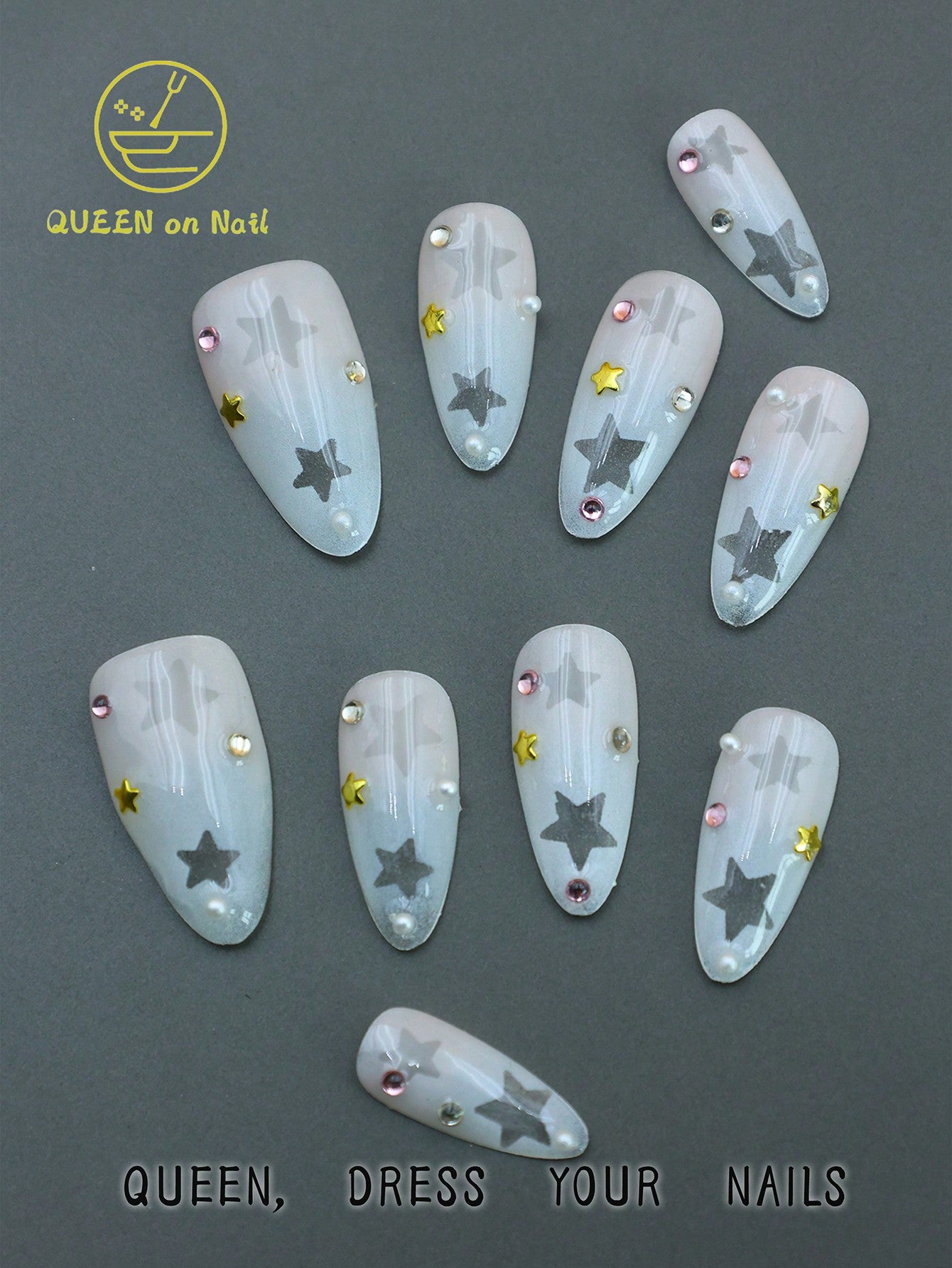 10pcs Handmade Press on Y2K Fake Nails