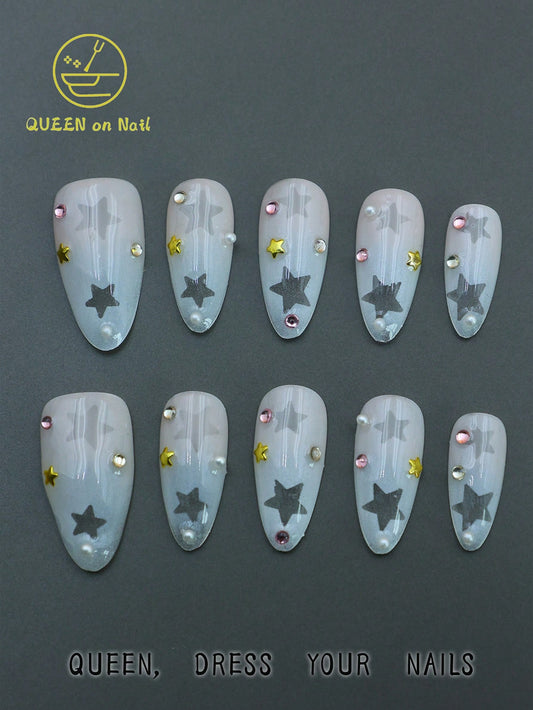 10pcs Handmade Press on Y2K Fake Nails