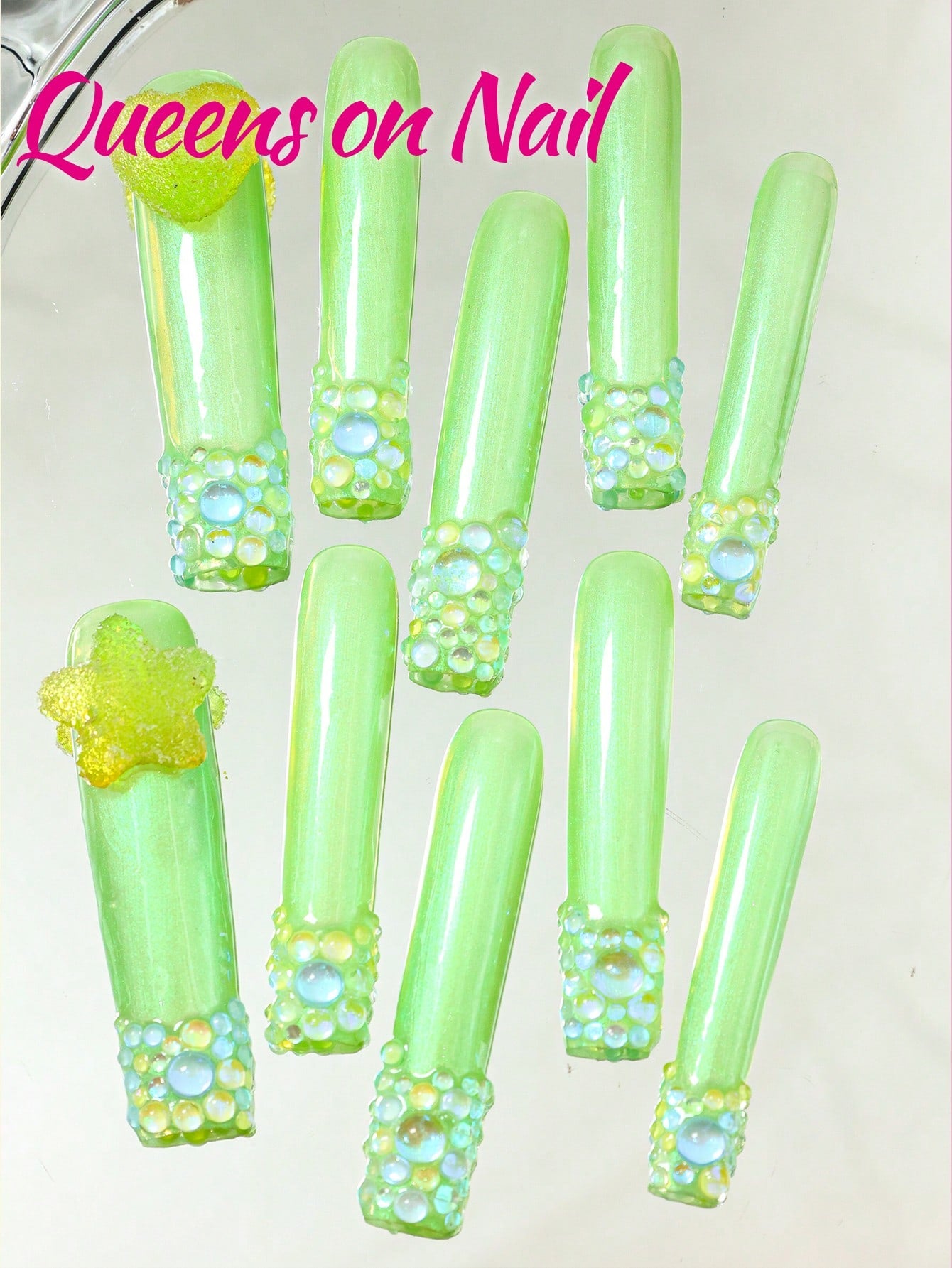 10pcs Y2K Handmade Pressed on Fake Nails