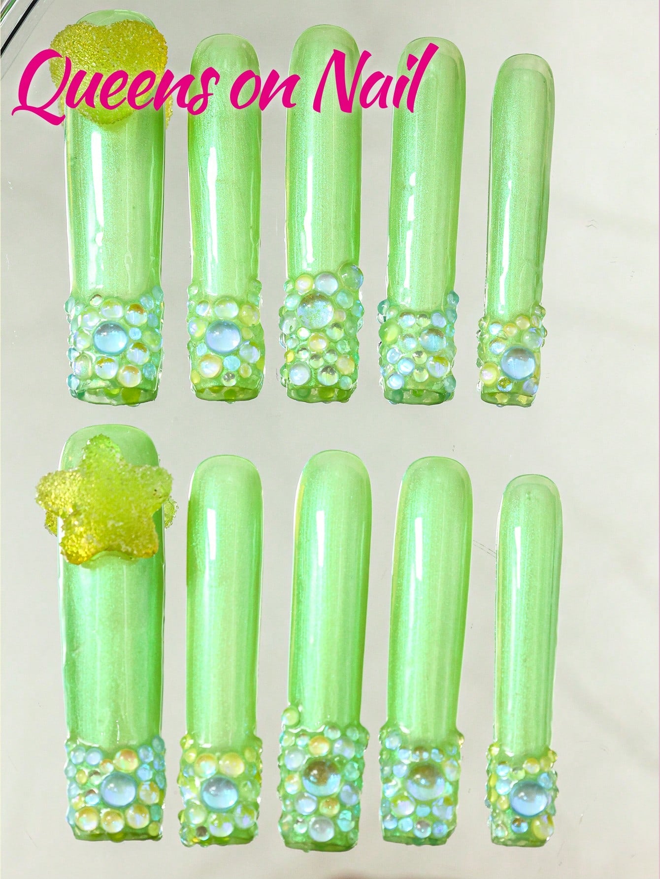 10pcs Y2K Handmade Pressed on Fake Nails