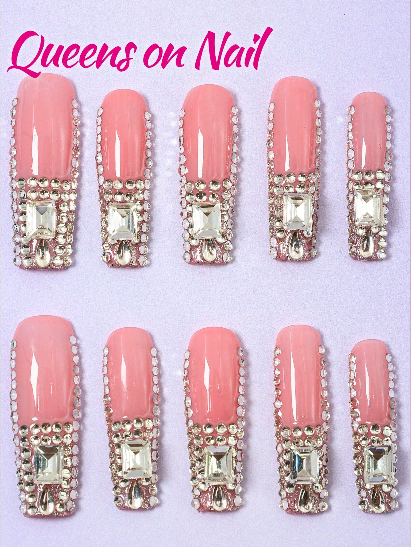 10pcs Handmade Press on Fake Nails