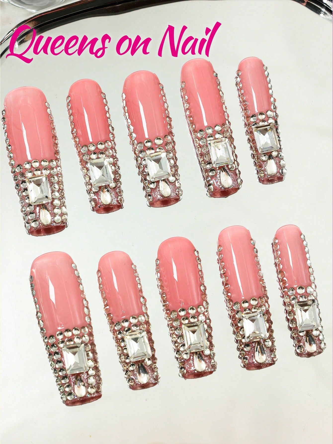 10pcs Handmade Press on Fake Nails