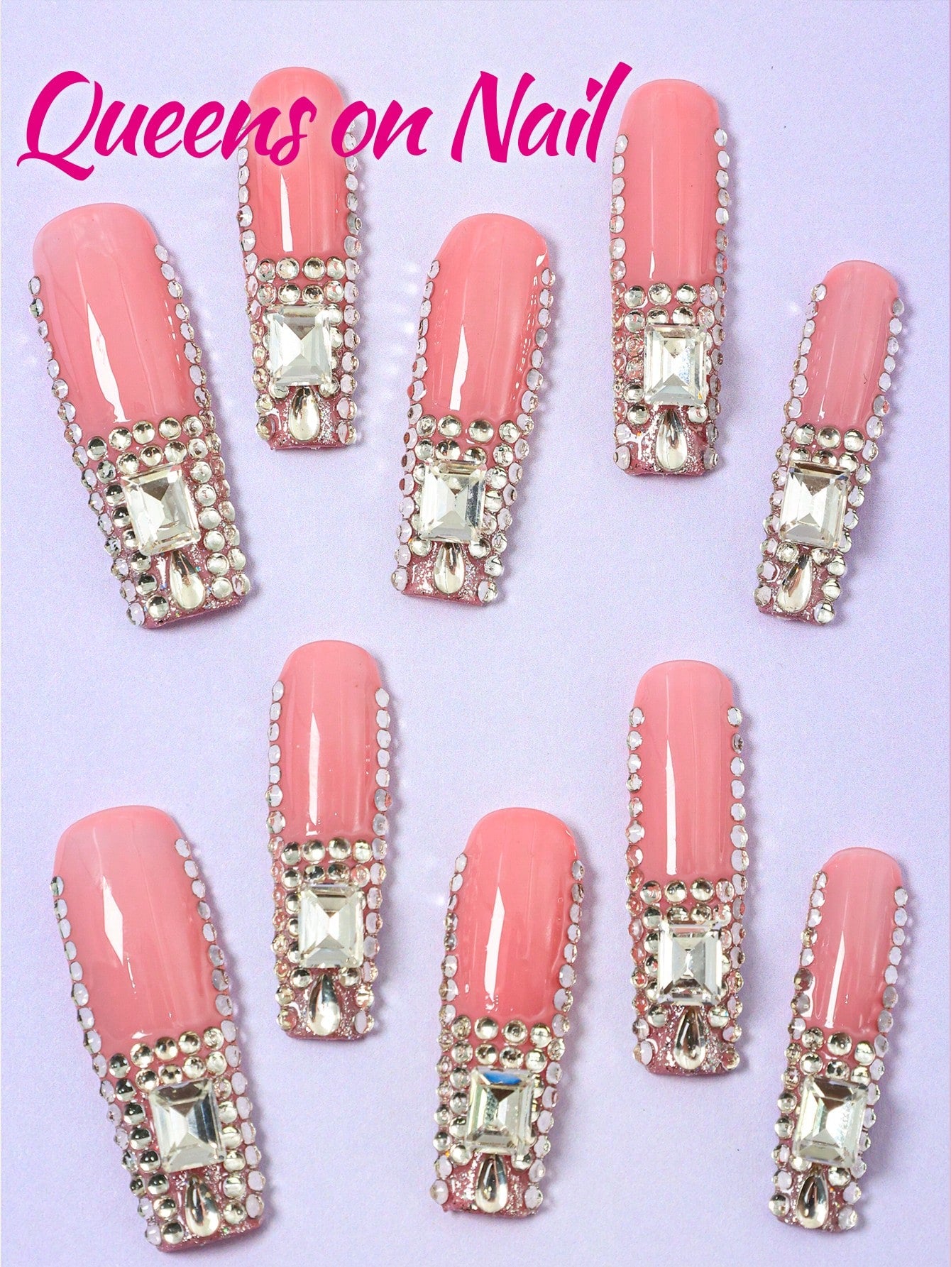 10pcs Handmade Press on Fake Nails