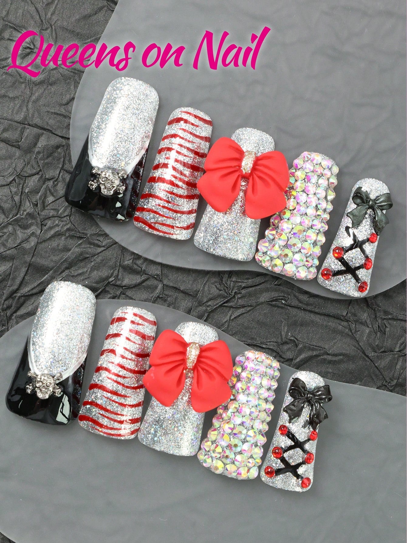 10Pcs Handmade Press on Y2K Fake Nails