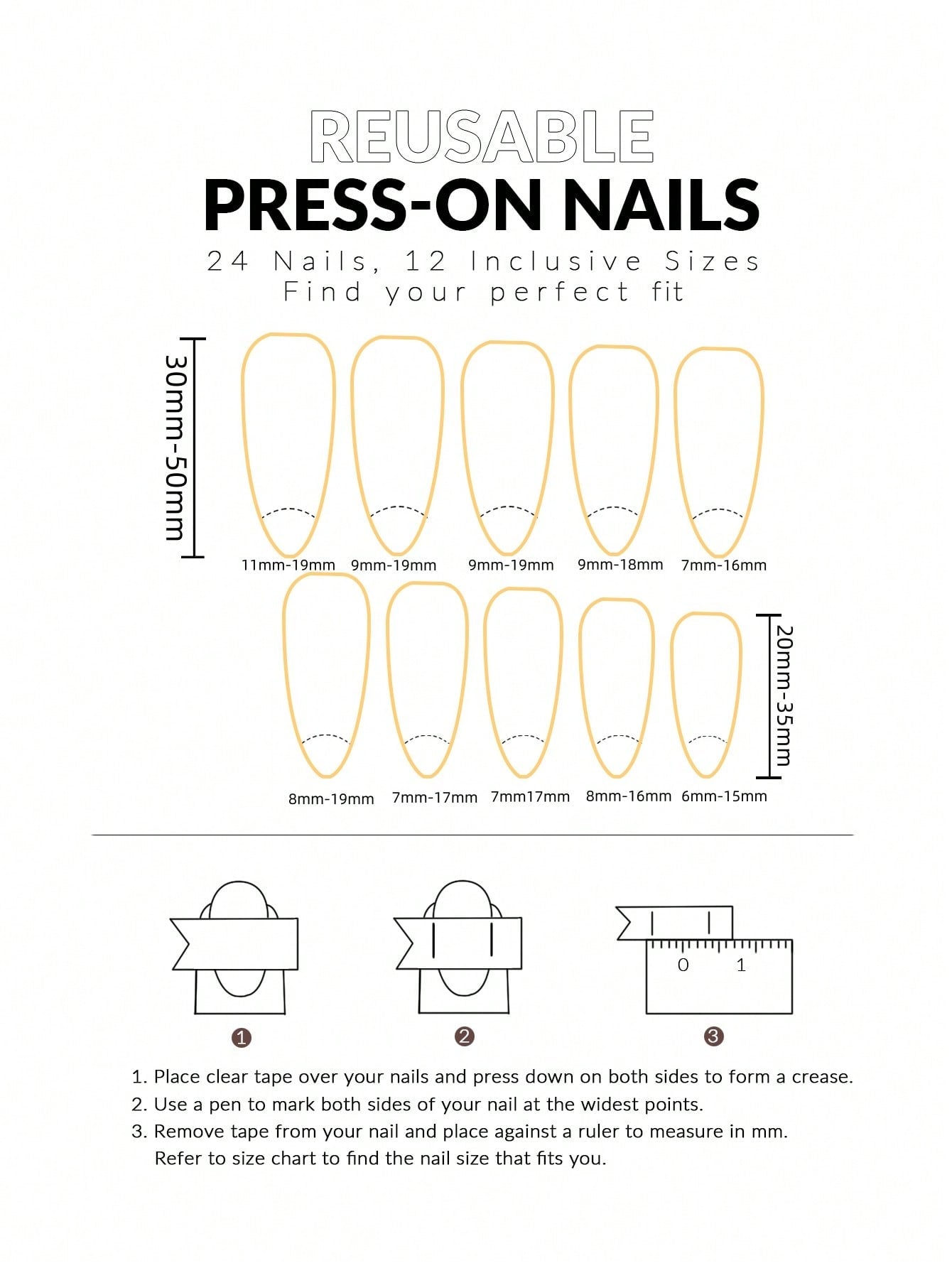 10 Pcs  Handmade Fake Nails nude Press On Nails