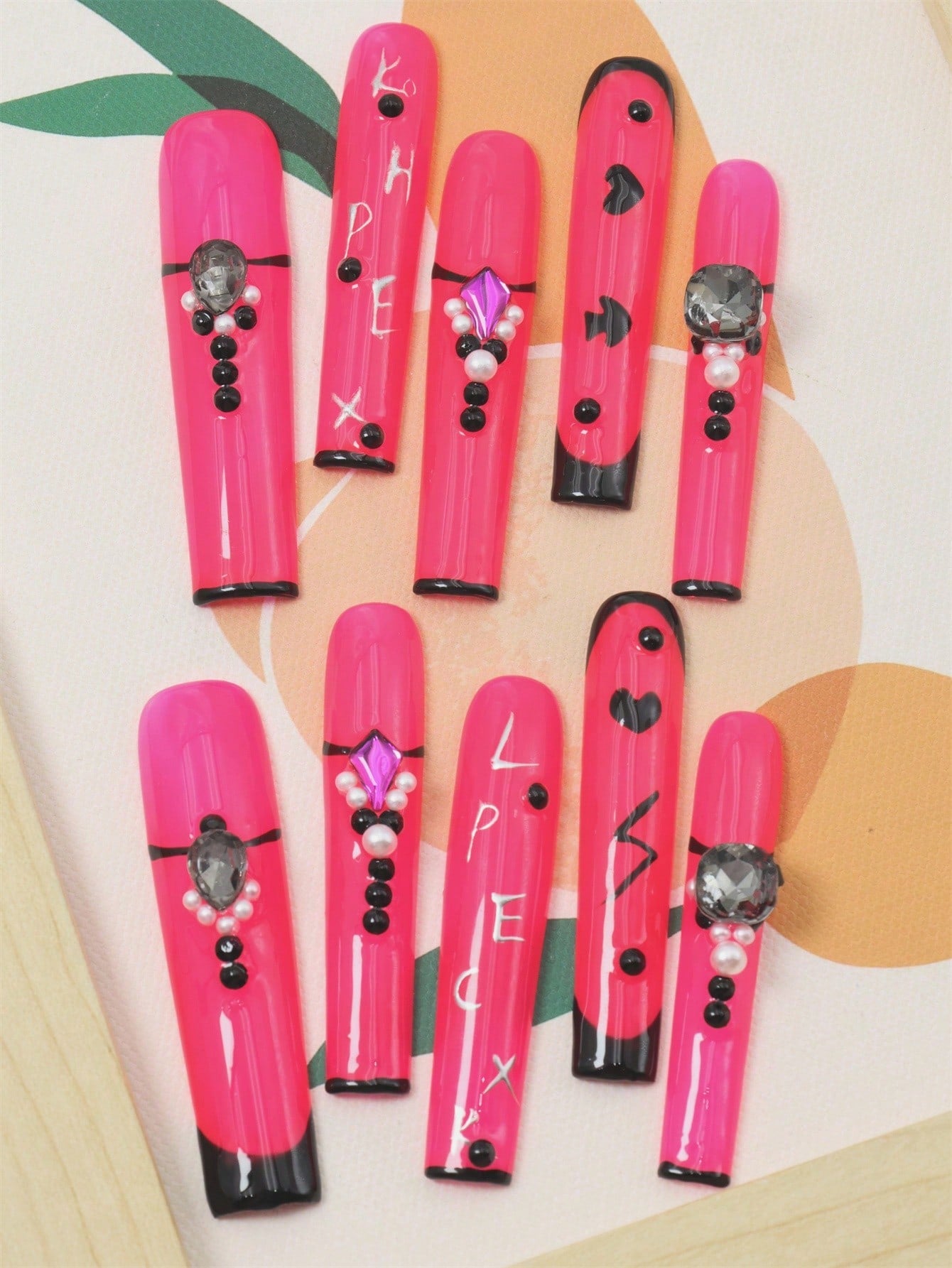 10PCS Handmade Press On Fake Nails