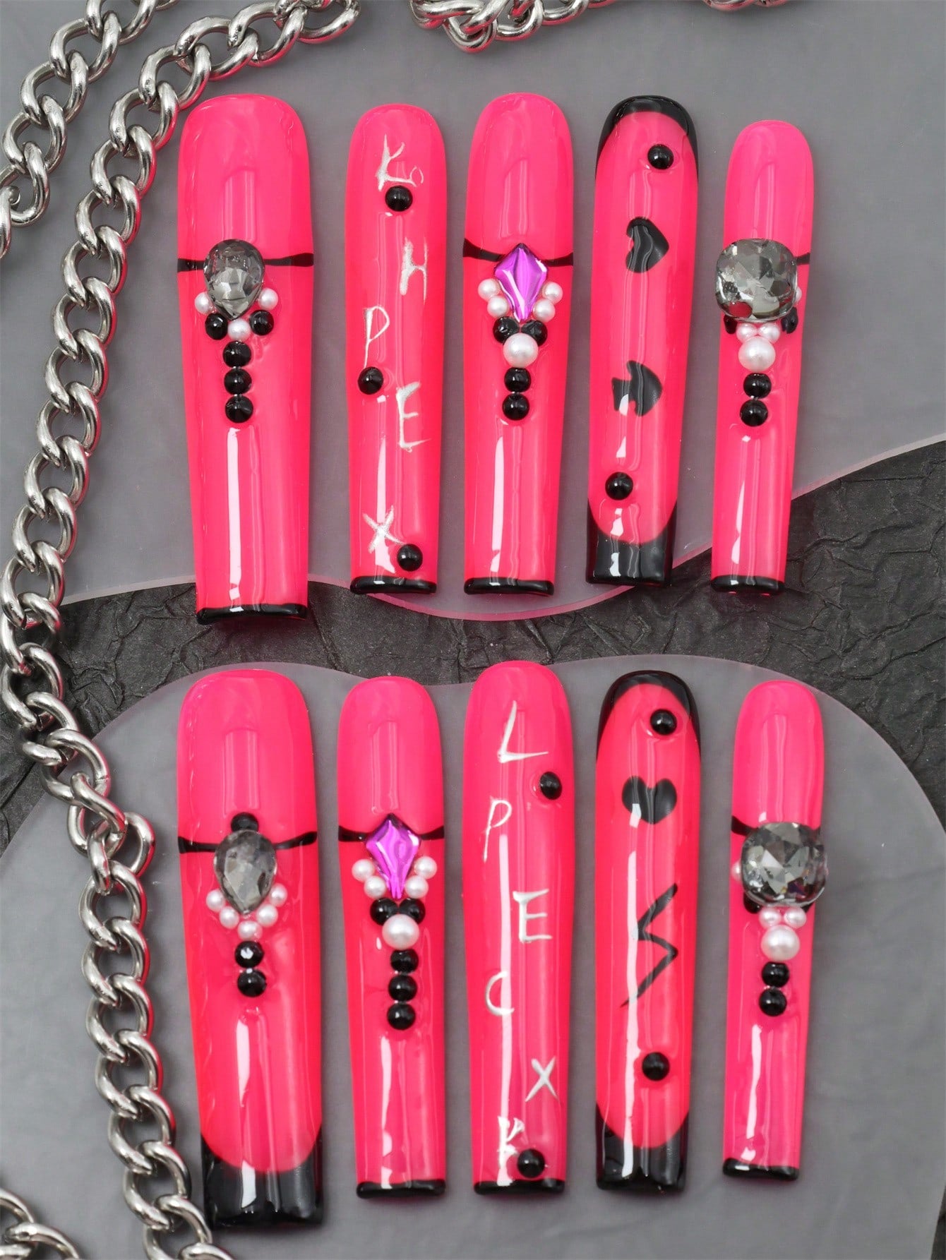 10PCS Handmade Press On Fake Nails