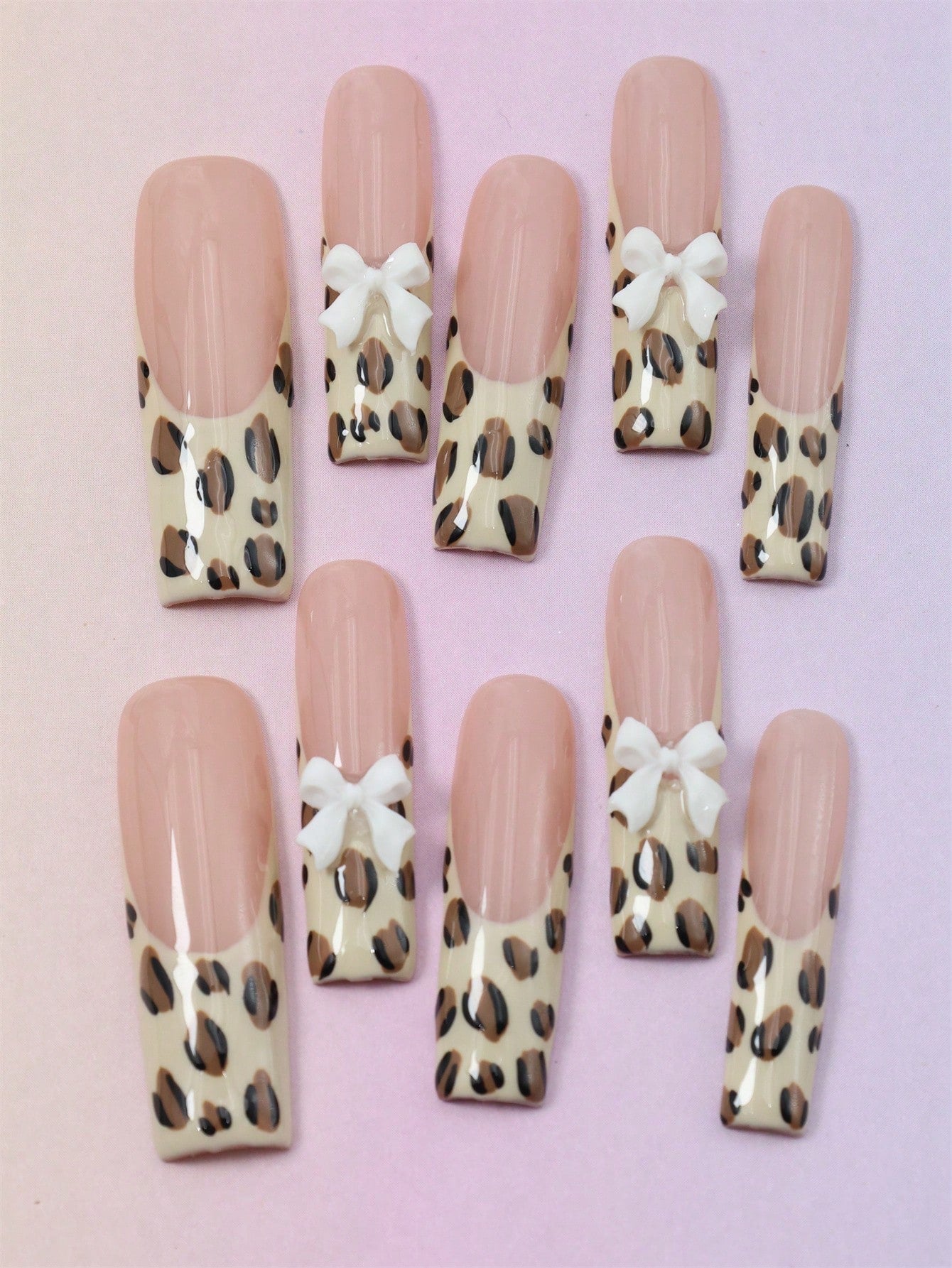 10 Pcs Of Handmade Fake Nails Pressed On Nails
