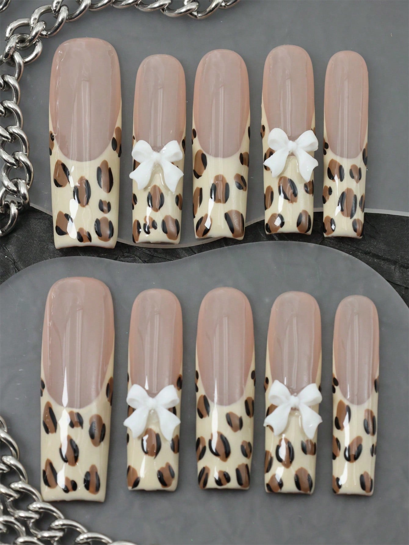 10 Pcs Of Handmade Fake Nails Pressed On Nails